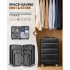KSK2482 - Kono 24 Inch Expandable Horizontal Engraved Hard Shell ABS+PC Check-In Suitcase with TSA Lock - Black