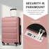 KSK2482 - Kono 28 Inch Expandable Horizontal Engraved Hard Shell ABS+PC Check-In Suitcase with TSA Lock - Nude
