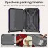 KSK2482 - Kono 3-Piece Horizontal Engraved Hard Shell ABS+PC Suitcase with TSA Lock - Purple