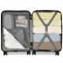 KSK2482 - Kono 3-Piece Horizontal Engraved Hard Shell ABS+PC Suitcase with TSA Lock - Purple