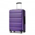 KSK2482 - Kono 3-Piece Horizontal Engraved Hard Shell ABS+PC Suitcase with TSA Lock - Purple