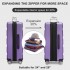 KSK2482 - Kono 3-Piece Horizontal Engraved Hard Shell ABS+PC Suitcase with TSA Lock - Purple