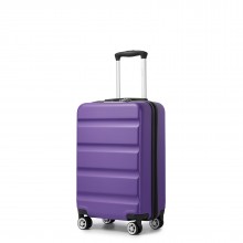 KSK2482 - Kono 19 Inch Stylish Horizontal Engraved Hard Shell ABS+PC Cabin Carry-On Suitcase with TSA Lock - Purple KSK2482 - Kono 19 Inch Stylish Horizontal Engraved Hard Shell ABS+PC Cabin Carry-On Suitcase with TSA Lock - Purple