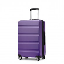 KSK2482 - Kono 24 Inch Expandable Horizontal Engraved Hard Shell ABS+PC Check-In Suitcase with TSA Lock - Purple KSK2482 - Kono 24 Inch Expandable Horizontal Engraved Hard Shell ABS+PC Check-In Suitcase with TSA Lock - Purple