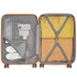 KSK2484 - Kono 3-Piece Expandable Luggage Set 20"/24"/28" Durable Hard Shell ABS+PC Suitcases with TSA Lock for Secure Travel - Green and Brown