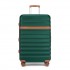 KSK2484 - Kono 28 Zoll Ausbaufähig Leichtgewicht Harte Schale ABS+PC Check-In-Koffer mit TSA-Schloss Ideal für längere Reisen und sicheres Reisen - Grün und Braun