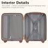 KSK2484 - Kono 3-Piece Expandable Luggage Set 20"/24"/28" Durable Hard Shell ABS+PC Suitcases with TSA Lock for Secure Travel - Green and Brown