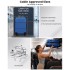 KSK2485 - Kono 20 Inch Premium ABS Cabin Carry-On Suitcase with Secure Combination Lock for Effortless Travel - Navy and Black