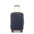 KSK2486 - Kono Stylish ABS+PC 20 Inch Polka Dot Hard Shell Cabin Suitcase With TSA Lock - Navy And Brown