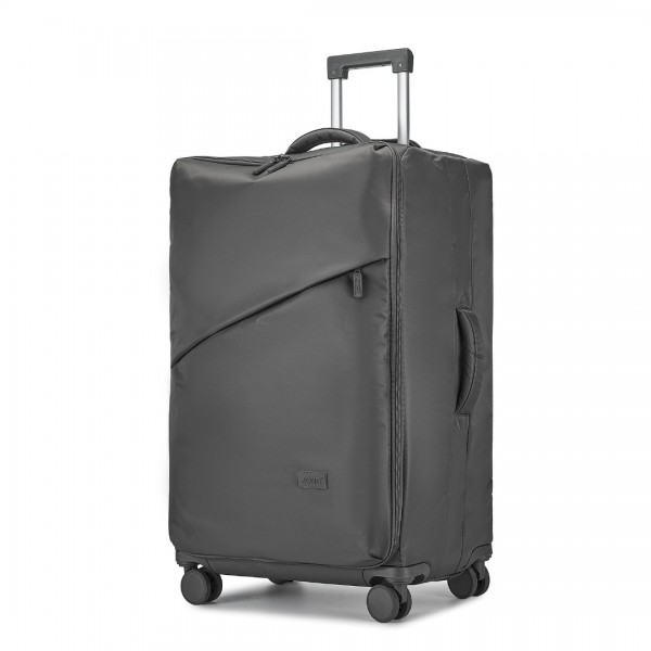 KSK2491 - Kono 28 Inch Lightweight Durable Soft Shell Suitcase with TSA Lock and Separate Wet/Dry Compartment - Grey