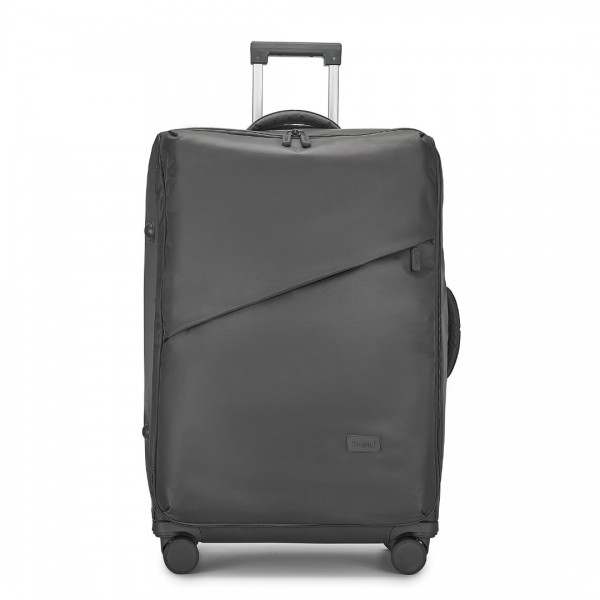 KSK2491 - Kono 28 Inch Lightweight Durable Soft Shell Suitcase with TSA Lock and Separate Wet/Dry Compartment - Grey