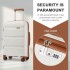 KSK2492 - Kono 19-Inch PP Hardshell Carry-On Suitcase–Lightweight Cabin Luggage with TSA Lock, 360° Silent Spinner Wheels - Cream And Brown