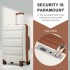 KSK2482 - Kono 3-Piece Horizontal Engraved Hard Shell ABS+PC Suitcase with TSA Lock - Cream