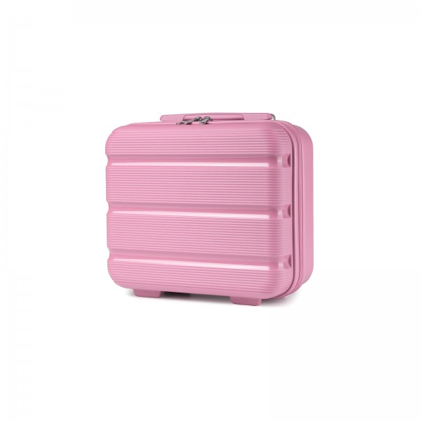 KSK2492 - Kono 12-Inch PP Hardshell Lightweight Vanity Case for Travel & Daily Use - Pink
