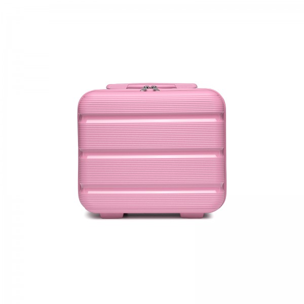 KSK2492 - Kono 12-Inch PP Hardshell Lightweight Vanity Case for Travel & Daily Use - Pink