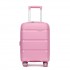 KSK2492 - Kono 19-Inch PP Hardshell Carry-On Suitcase–Lightweight Cabin Luggage with TSA Lock, 360° Silent Spinner Wheels - Pink