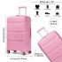 KSK2492 - Kono 28-Inch PP Hardshell Checked Luggage–Large Lightweight Suitcase with TSA Lock, 360° Spinner Wheels - Pink