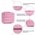 KSK2492 - Kono 4-teiliges PP-Hartschalegepäckset - Durable Reisekoffer mit TSA-Schloss, 360°-Drehrollen und Toilettentasche - Rosa