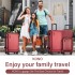 KSK2493 - Kono Durable ABS+PC Hardshell Luggage Set with TSA Lock 360° Spinner Wheels 4-Piece Set 20/24/28 And Vanity Case - Burgundy