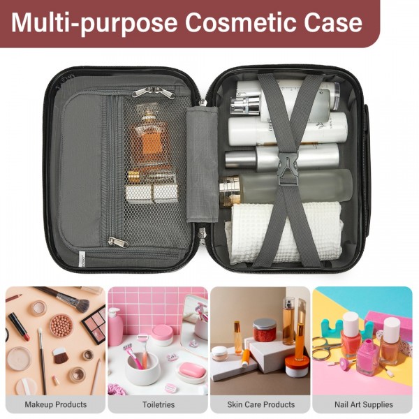 KSK2493 - Kono Durable ABS+PC Hardshell Luggage Set with TSA Lock 360° Spinner Wheels 4-Piece Set 20/24/28 And Vanity Case - Burgundy