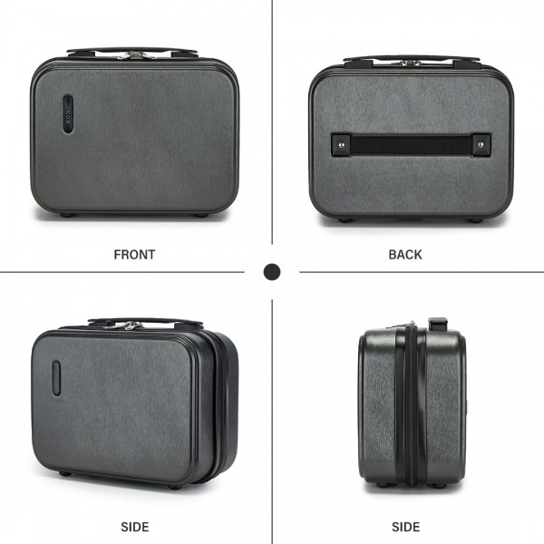 KSK2493 - Kono Haltbares Hartschalen-Gepäckset aus ABS+PC mit TSA-Schloss und 360°-Dreirädern, 4-stückiges Set (20 Zoll, 24 Zoll, 28 Zoll) und Kosmetiktasche - Grau