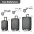 KSK2493 - Kono Haltbares Hartschalen-Gepäckset aus ABS+PC mit TSA-Schloss und 360°-Dreirädern, 4-stückiges Set (20 Zoll, 24 Zoll, 28 Zoll) und Kosmetiktasche - Grau