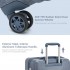 KSK2494 - Kono 28 Inch Minimalist Hard Shell ABS+PC Check-In Suitcase with TSA Lock 360° Spinner Wheels - Denim Blue