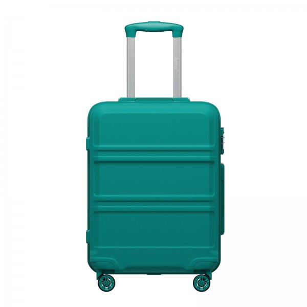 KSK2581 - Kono 20‑Zoll‑Hartschalen‑Kabinenkoffer aus ABS+PC, TSA‑Schloss, YKK‑Reißverschluss, 360° TPE‑Leichtlaufrollen Handgepäck – Blau und Grün