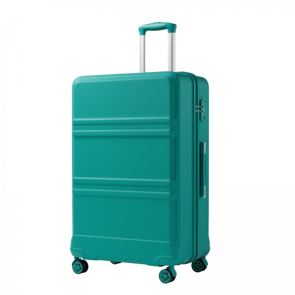 KSK2581 - Kono 28 Inch Large Capacity ABS+PC Hard Shell Suitcase, TSA Lock YKK Zipper 360° Silent Spinner Wheels Luggage - Blue And Green