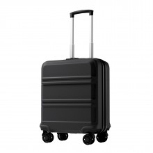 KSK2581 - Kono 16 Inch ABS+PC Compact Cabin Suitcase – Lightweight Hard Shell Carry-On with Spinner Wheels - Black