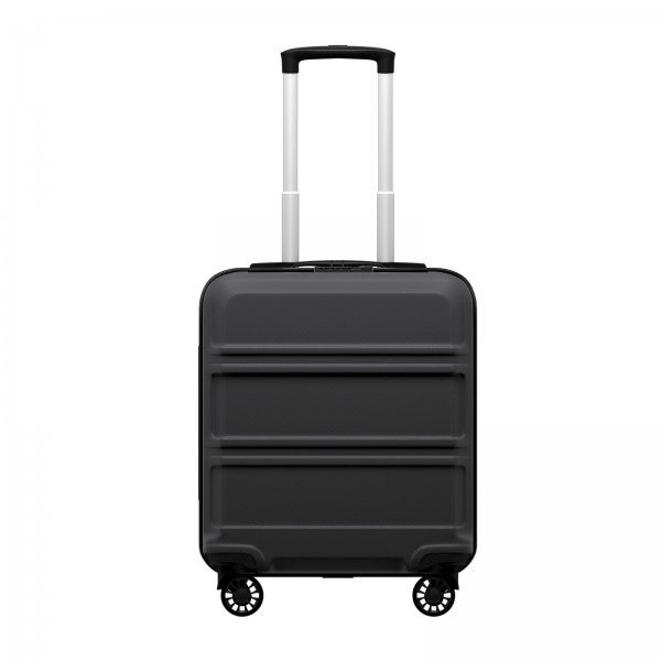 KSK2581 - Kono Kompakter Kabinentrolley 16 Zoll aus ABS+PC – leichter Hartschalen-Handgepäck mit 360°-Spinnrädern – Creme und Braun