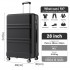 KSK2581 - Kono 28 Inch Large Capacity ABS+PC Hard Shell Suitcase, TSA Lock YKK Zipper 360° Silent Spinner Wheels Luggage - Black