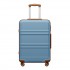 KSK2581 - Kono 24‑Zoll‑Hartschalenkoffer aus ABS+PC, TSA‑Schloss, YKK‑Reißverschluss, 360°‑Drehrollen, mittlerer Aufgabe‑Koffer ‑ Graublau und Braun