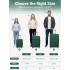 KSK2581 - Kono 24 Inch ABS+PC Hard Shell Suitcase, TSA Lock YKK Zipper 360° Spinner Wheels Medium Checked Luggage - Green And Brown