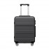 KSK2581 - Kono 20‑Zoll‑Hartschalen‑Kabinenkoffer aus ABS+PC, TSA‑Schloss, YKK‑Reißverschluss, 360° TPE‑Leichtlaufrollen Handgepäck – Grau und Schwarz