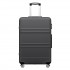 KSK2581 - Kono 28 Inch Large Capacity ABS+PC Hard Shell Suitcase, TSA Lock YKK Zipper 360° Silent Spinner Wheels Luggage - Grey And Black