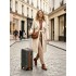 KSK2581 - Kono 28 Inch Large Capacity ABS+PC Hard Shell Suitcase, TSA Lock YKK Zipper 360° Silent Spinner Wheels Luggage - Grey And Brown