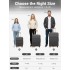 KSK2581 - Kono 24 Inch ABS+PC Hard Shell Suitcase, TSA Lock YKK Zipper 360° Spinner Wheels Medium Checked Luggage - Grey And Brown