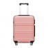KSK2581 - Kono 20‑Zoll‑Hartschalen‑Kabinenkoffer aus ABS+PC, TSA‑Schloss, YKK‑Reißverschluss, 360° TPE‑Leichtlaufrollen Handgepäck – Nude und Schwarz