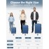 KSK2581 - Kono 24 Inch ABS+PC Hard Shell Suitcase, TSA Lock YKK Zipper 360° Spinner Wheels Medium Checked Luggage - Navy And Black