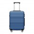 KSK2581 - Kono 20 Inch ABS+PC Hard Shell Cabin Suitcase, TSA Lock YKK Zipper 360° TPE Spinner Wheels Carry On Luggage - Navy And Black