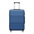 KSK2581 - Kono 24 Inch ABS+PC Hard Shell Suitcase, TSA Lock YKK Zipper 360° Spinner Wheels Medium Checked Luggage - Navy And Black