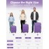 KSK2581 - Kono 24 Inch ABS+PC Hard Shell Suitcase, TSA Lock YKK Zipper 360° Spinner Wheels Medium Checked Luggage - Purple And Black