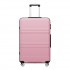 KSK2581 - Kono 28 Inch Large Capacity ABS+PC Hard Shell Suitcase, TSA Lock YKK Zipper 360° Silent Spinner Wheels Luggage - Pink And Black