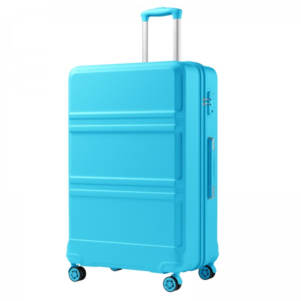 KSK2581 - Kono 28‑Zoll‑Hartschalen‑Koffer mit hohem Fassungsvermögen aus ABS+PC, TSA‑Schloss, YKK‑Reißverschluss, 360° leise Laufrollen‑ Rotkehlchen‑Eiblau