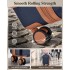 KSK2584 - Kono Scratch-Resistant 20-Inch Hard Shell Cabin Suitcase with Horizontal Stripe Design, Brown Accents & Spinner Wheels - Navy and Brown