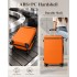 KSK2584 - Kono Kratzfester 20-Zoll-Hartschalen-Kabinenkoffer mit horizontalem Streifendesign - Orange und Schwarz