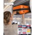 KSK2584 - Kono Kratzfester 20-Zoll-Hartschalen-Kabinenkoffer mit horizontalem Streifendesign - Orange und Schwarz