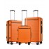 KSK2584 - Kono 3-teiliges Hard-Shell Gepäckset mit horizontalem Streifenmuster - Orange und Schwarz