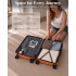 KSK2584 - Kono 3-teiliges Hard-Shell Gepäckset mit horizontalem Streifenmuster - Orange und Schwarz
